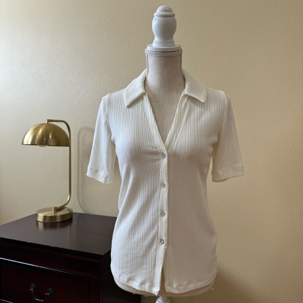 Madewell Cutaway Hem Polo Top